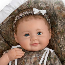 Load image into Gallery viewer, The Ashton - Drake Galleries Camo Cutie Fully Poseable Weighted Lifelike Realistic Baby Girl Doll with Camo Outfit and Blanket by Ping Lau 18&quot; - RCE Global Solutions
