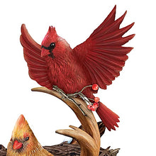 Load image into Gallery viewer, The Bradford Exchange &quot;Cozy Cardinals&quot;  Issue #1 Nature&#39;s Masterpieces Songbird Sculpture 7&quot;W x 10&quot;H - RCE Global Solutions
