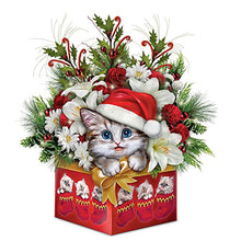 Load image into Gallery viewer, The Bradford Exchange Kayomi Harai Cat Art Christmas Floral Centerpiece Decoration - RCE Global Solutions
