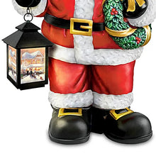 Load image into Gallery viewer, The Bradford Exchange Thomas Kinkade Solar-Powered Santa Claus Merry Christmas Sculpture Lights Up 21 Inches - RCE Global Solutions
