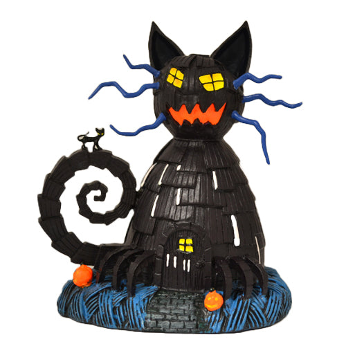 The Bradford Exchange Disney Nightmare Before Christmas Cat House Black Light Hawthorne Village Issue #5