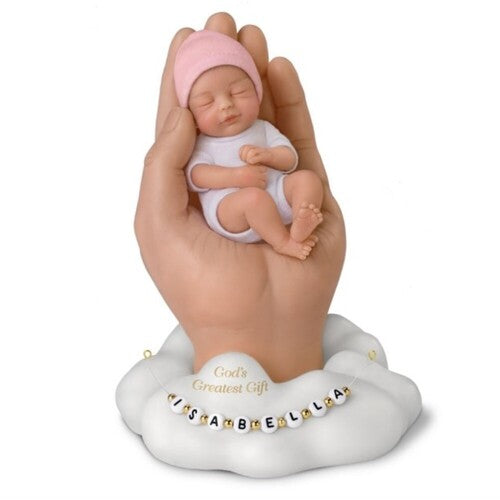 The Ashton-Drake Galleries Gods Greatest Gift Lifelike Miniature Baby Girl Doll and Realistic Hand Sculpture with Do It Yourself Personalization Kit 6.5