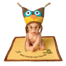 Load image into Gallery viewer, The Ashton-Drake Galleries Whoos Cuter Than Me Hats Off To You Collection Baby Doll Crafted by Master Sculptor Sherry Rawn 5 1/2- inches - RCE Global Solutions
