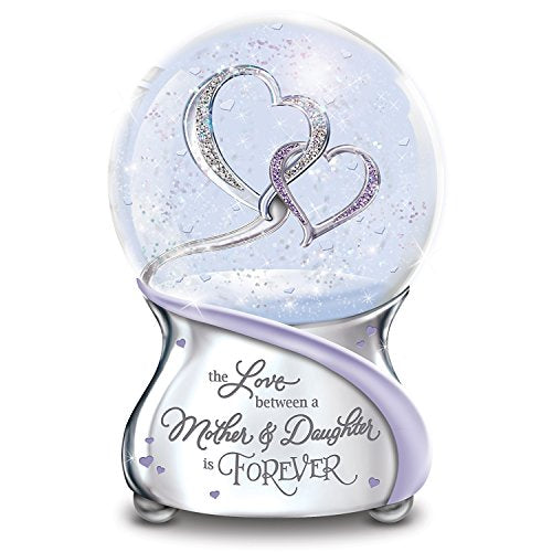 The Bradford Exchange The Love Between Mother and Daughter is Forever Musical Glitter Globe from Mom 5.5"-Inches