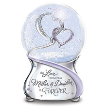 Load image into Gallery viewer, The Bradford Exchange The Love Between Mother and Daughter is Forever Musical Glitter Globe from Mom - RCE Global Solutions
