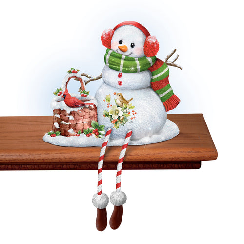 Marjolein Bastin Warm Winter Greetings Snowman Sculpture Shelf Sitters - RCE Global Solutions