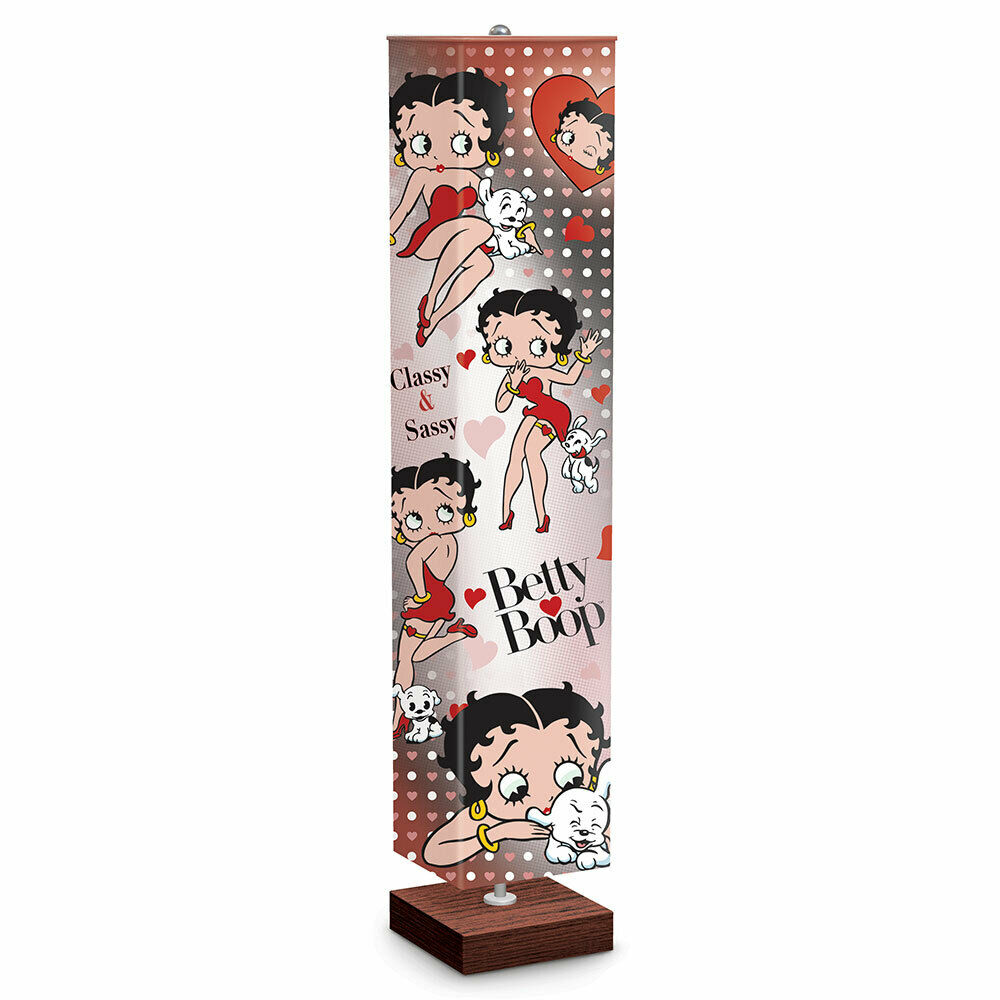 The Bradford Exchange Betty Boop Floor Lamp With Art On 4-Sided Fabric Shade 60