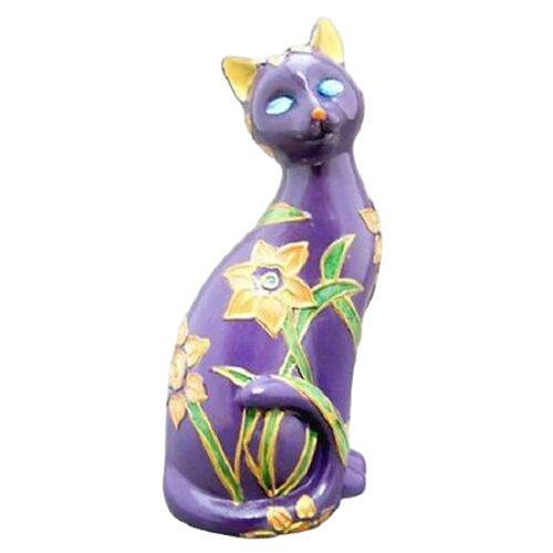 The Hamilton Collection Darling Daffodil Cloisonné Garden of Cats Figurine Issue #2 by Jasmine Becket-Griffith 4-inches - RCE Global Solutions