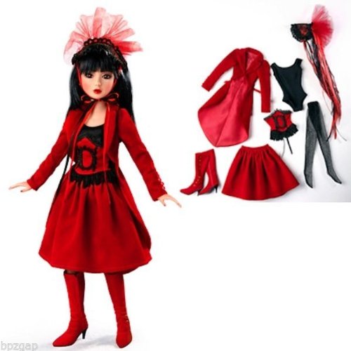 The Ashton-Drake Galleries Delilah Red Velvet 14-Points Rotating & Articulated Joints Vinyl Collectible Doll 14-inches - RCE Global Solutions