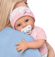 Load image into Gallery viewer, The Ashton - Drake Galleries Hello World So Truly Real® Newborn Lifelike Baby Girl Doll Weighted Fully Poseable with Soft RealTouch® Vinyl Skin by renowned Master Doll Artist Violet Parker 17-inches - RCE Global Solutions
