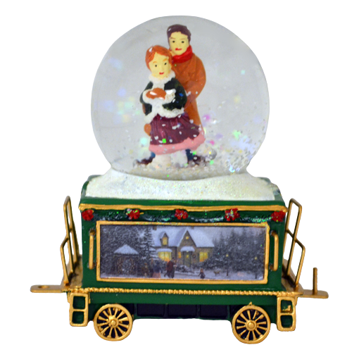 The Bradford Exchange Winter Fun Christmas Wonderland Express Train Snowdome Christmas Decoration by Thomas Kinkade 3.5 to 4.5-inches Issue #14 - RCE Global Solutions