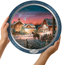 Load image into Gallery viewer, The Bradford Exchange Terry Redlin 120th Anniversary Christmas Decoration Collector Plate: Trimming The Tree 12&quot;-Inches - RCE Global Solutions
