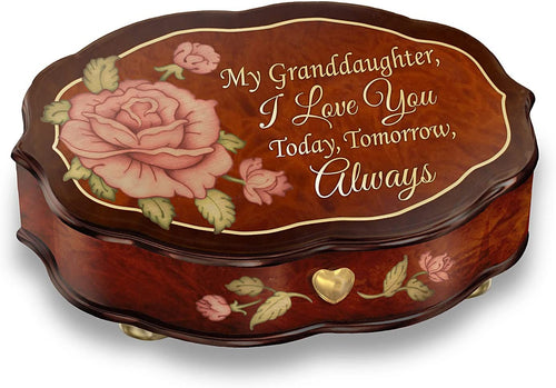 The Bradford Exchange Granddaughter Love You Always Swiss Inspired Handcrafted Music Box 6