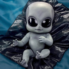 Load image into Gallery viewer, The Ashton - Drake Galleries Greyson Alien Baby Doll By Kosart Studios with Cosmic Style Blanket Ultra Realistic Soft Vinyl Skin Weighted Fully Poseable 16&quot;-inches - RCE Global Solutions
