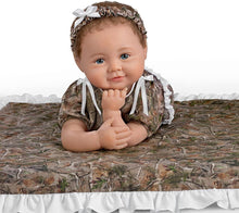 Load image into Gallery viewer, The Ashton - Drake Galleries Camo Cutie Fully Poseable Weighted Lifelike Realistic Baby Girl Doll with Camo Outfit and Blanket by Ping Lau 18&quot; - RCE Global Solutions
