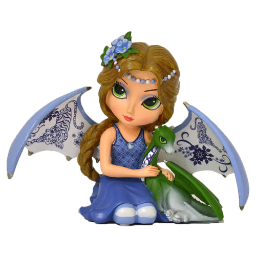 The Hamilton Collection Lifelong Journey Blue Willow Fairy with Dragon Figurine by Jasmine Becket-Griffith 4-Inches - RCE Global Solutions