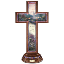 Load image into Gallery viewer, The Bradford Exchange &quot;Rejoice&quot; Issue #7 Light of Faith Illuminated Cross Collection by Thomas Kinkade 8-inches - RCE Global Solutions
