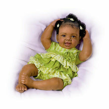 Load image into Gallery viewer, The Ashton - Drake Galleries Alexis Lifelike So Truly Real® African American Black Baby Girl Doll Hold That Pose!® Design Weighted with Soft  RealTouch® Vinyl Skin by artist Waltraud Hanl 19-inches - RCE Global Solutions
