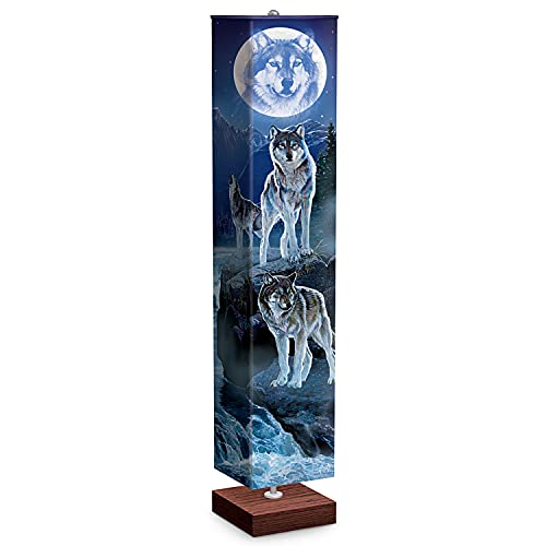 Al Agnew Mystic Moonlight Wolf Art Floor Lamp with Foot Pedal Switch - RCE Global Solutions