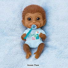 Load image into Gallery viewer, The Ashton-Drake Galleries Happy Little Handfuls Monkey Doll Collection Live Life In Color Issue #2 Miniature Full Body Silicone Monkey Dolls with Pacifiers 4-inches - RCE Global Solutions
