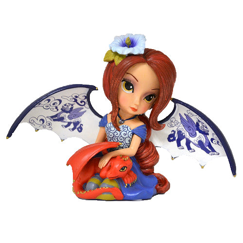 The Hamilton Collection Courageous Spirit Blue Willow Fairy Dragon Figurine Jasmine Becket-Griffith - RCE Global Solutions