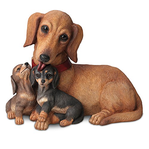Dachshund Kisses Mother And Puppies Masterpiece Sculpture by The Bradford Exchange - RCE Global Solutions