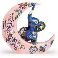 Load image into Gallery viewer, The Hamilton Collection I Need You The Way The Moon Needs The Stars Cosmic Elephant and Moon Figurine Collection by Blake Jensen 4&quot;W x 4.5&quot;H - RCE Global Solutions
