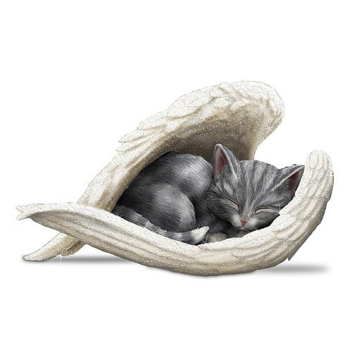The Hamilton Collection Blake Jensen Cat Figurine: Cats Leave Paw Prints On Our Hearts Figurine