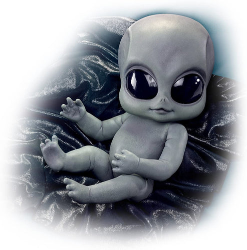 The Ashton - Drake Galleries Greyson Alien Baby Doll By Kosart Studios with Cosmic Style Blanket Ultra Realistic Soft Vinyl Skin Weighted Fully Poseable 16
