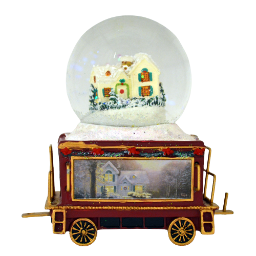 The Bradford Exchange All is Calm All is Bright Christmas Wonderland Express Train Snowdome Christmas Decoration by Thomas Kinkade 3.5 to 4.5-inches Issue #15 - RCE Global Solutions