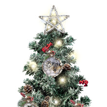 Load image into Gallery viewer, The Bradford Exchange Sovereigns Of The Forest Illuminated Musical Tabletop Christmas Tree with Custom Al Agnew Art Ornaments Sculpted Wolf Base Plays Holiday Music Tree and Base Light Up 22&quot;-inches - RCE Global Solutions
