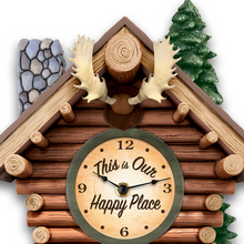 Load image into Gallery viewer, Log Cabin Illuminated Wall Clock With Wilderness Sounds by The Bradford Exchange - RCE Global Solutions
