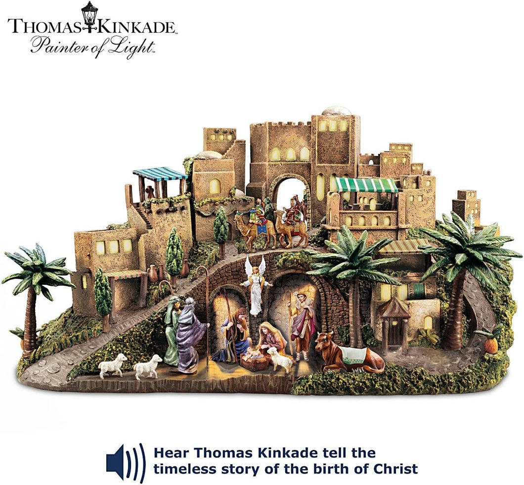 Hawthorne Village Nativity Sculpture Lights up and plays a classic recording - RCE Global Solutions