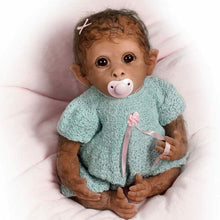 Load image into Gallery viewer, The Ashton-Drake Galleries Clementine So Truly Real® Weighted Poseable Baby Girl Monkey Doll with RealTouch® Vinyl Skin by Linda Murray 14&quot;-inches - RCE Global Solutions
