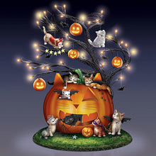 Load image into Gallery viewer, The Bradford Exchange Purr-fectly Mischievous Halloween Illuminated Tabletop Tree Featuring Hand-Painted Sculpted Cats Each with A Unique Costume - RCE Global Solutions
