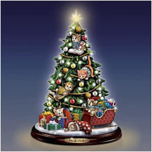 Load image into Gallery viewer, The Bradford Exchange Jurgen Scholz A Purrrfect Christmas Cat-Themed Illuminated Tabletop Christmas Tree Featuring Hand-Painted Kitten Sculptures - RCE Global Solutions
