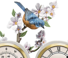 Load image into Gallery viewer, The Bradford Exchange Nature&#39;s Timeless Moments Sculpted Songbird Desktop Clock &amp; Weather Barometer - RCE Global Solutions
