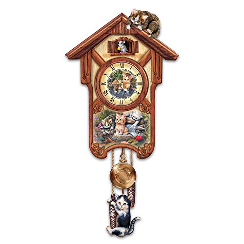 The Bradford Exchange Happy Tails Cuckoo Clock with Kitten Art by Jurgen Scholz: Limited Edition - RCE Global Solutions