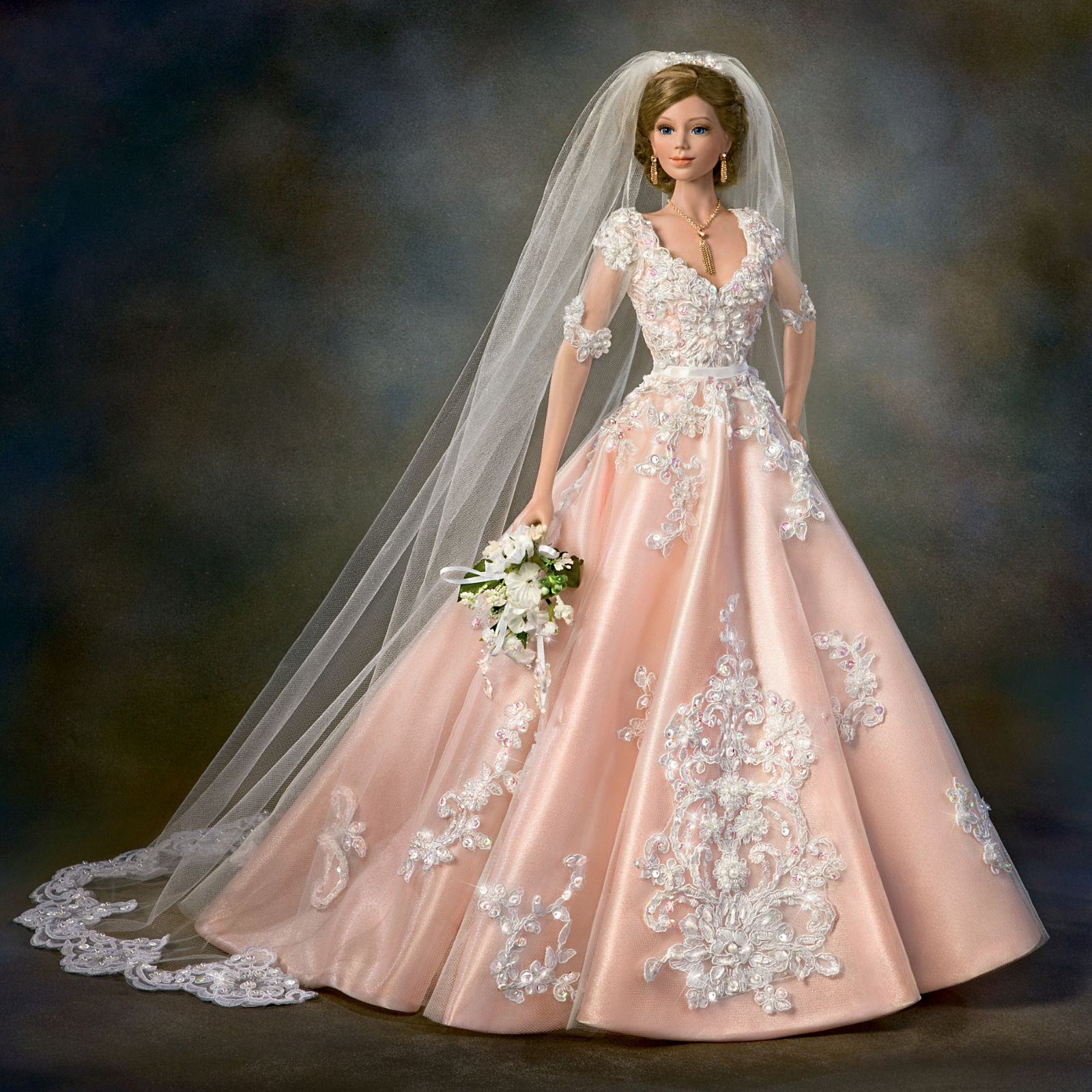porcelain doll in wedding dress cute ashton drake All 4 Ashton Drake Galleries 1900s Wedding Dress porcelain dolls. Scroll  photos