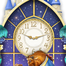 Load image into Gallery viewer, The Bradford Exchange Disney Beauty and The Beast Happily Ever After Illuminated Hand-Sculpted Wall Clock - RCE Global Solutions
