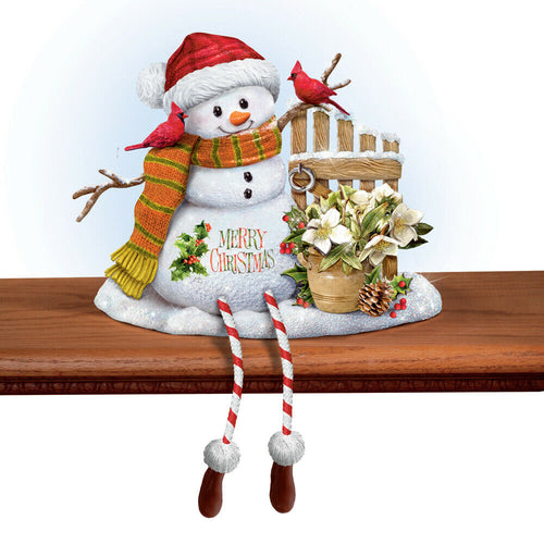 Marjolein Bastin Sweetest Holiday Moments Snowman Sculpture Shelf Sitters - RCE Global Solutions
