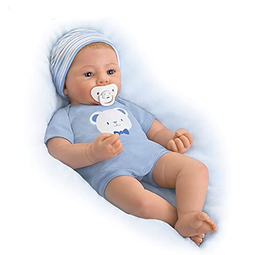 So Truly Real Little Buddy Vinyl Baby Doll Weighted to Feel Like A Newborn with Magnetic Pacifier - RCE Global Solutions