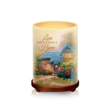 Load image into Gallery viewer, The Bradford Exchange Thomas Kinkade The Light of Home Flameless Wax Candle Set with LED Flames and Remote - RCE Global Solutions
