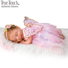 Load image into Gallery viewer, The Ashton - Drake Galleries Dream Blossom Silicone Fairy Baby Doll with Illuminated Outfit Poseable &amp; Handcrafted TrueTouch® Authentic Silicone Skin Baby Girl Doll by Ina Volprich 13.5&quot;-Inches - RCE Global Solutions
