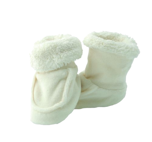 Bukowski Design Baby Booties White Made of Super Soft High Quality Plush Size 0-9M - RCE Global Solutions