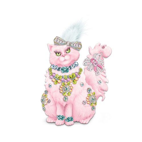 The Hamilton Collection Breast Cancer Support Cat Figurine: Purr-fectly Pink - RCE Global Solutions