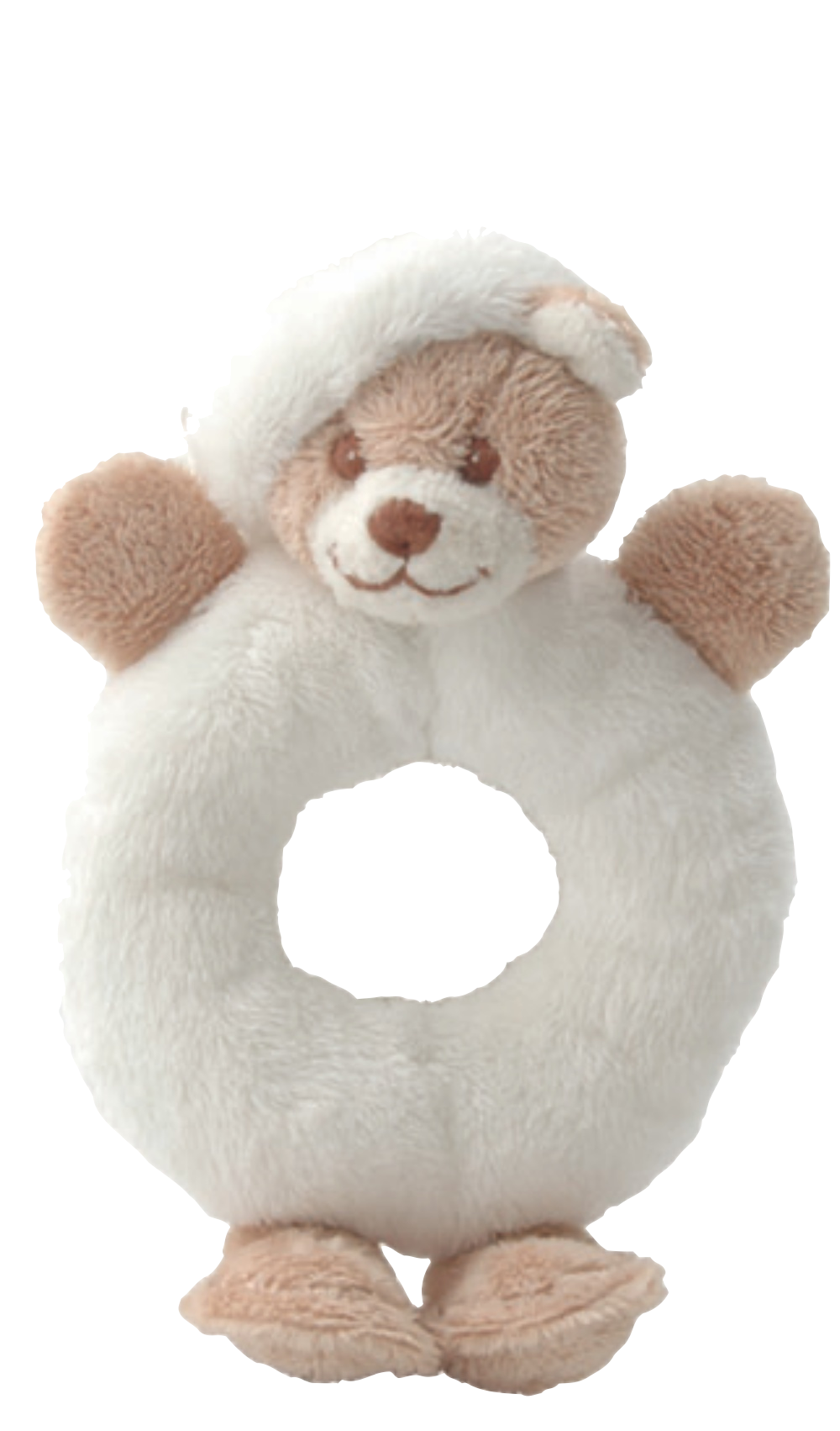 Bukowski Design Ivo Teddy Bear Rattle White Super Soft High Quality Plush Stuffed Animal Toy 6” - RCE Global Solutions