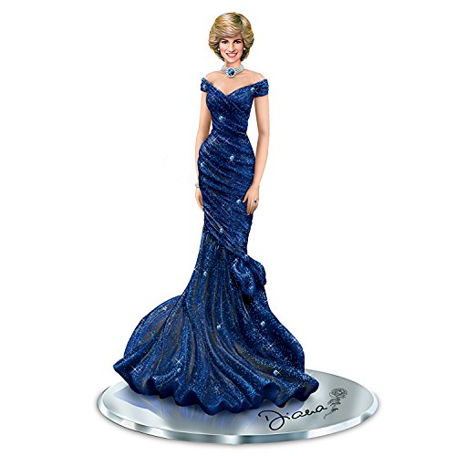 The Hamilton Collection Princess Diana Figurine with Iconic Royal Blue Dress and Swarovski Crystals - RCE Global Solutions