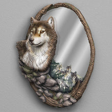 Load image into Gallery viewer, The Bradford Exchange Al Agnew Reflections of Nature Fully Sculpted Wolf Mirror - RCE Global Solutions
