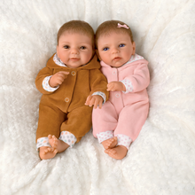 Load image into Gallery viewer, The Ashton - Drake Galleries Oh Deer! The Twins are Here! Lifelike So Truly Real® Baby Twin Dolls Poseable with Soft RealTouch® Vinyl Skin Hand Rooted Hair by Master Doll Artist Sherry Rawn 14&quot;-Inches - RCE Global Solutions
